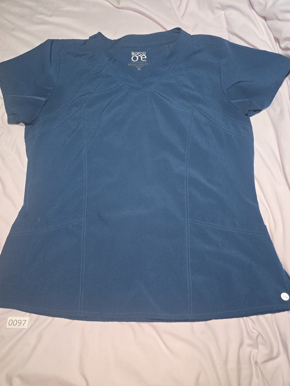 Barco ONE Caribbean Blue Scrub Top XL